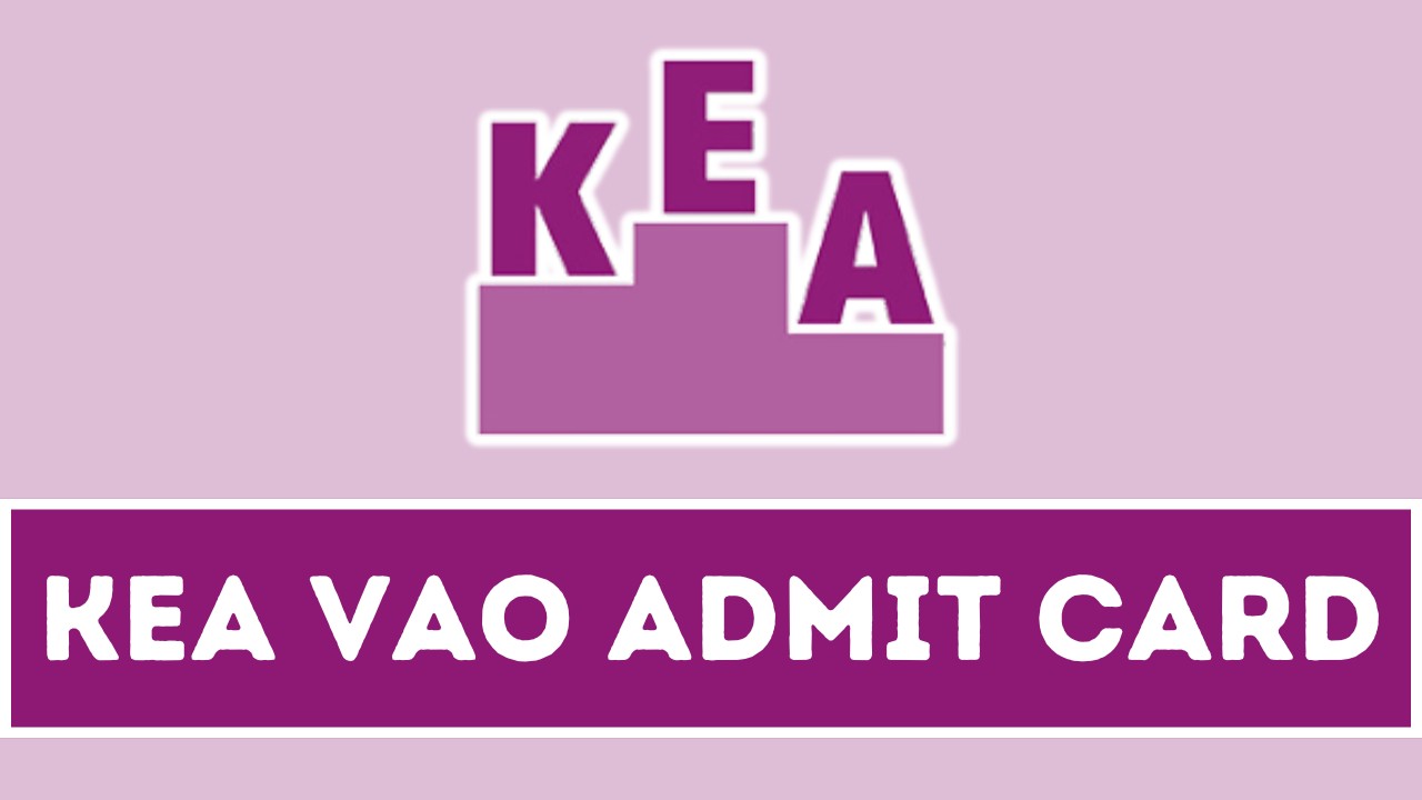 KEA VAO Admit Card